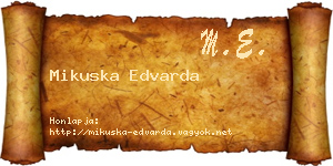 Mikuska Edvarda névjegykártya